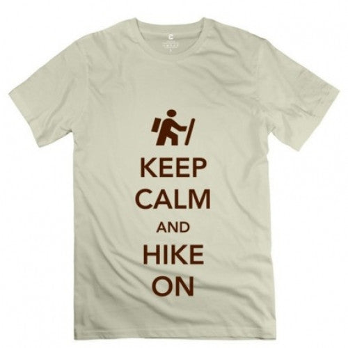 100 % Cotton Pre-cotton Promotion Unique t-shirt Keep Calm and Hike for Boy's