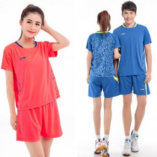 China national team Sport Wear Lining Badminton Shirt Men And Women -