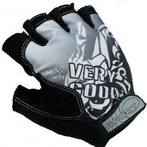 Korean Version of Stretch Fabric Printing Cheap Sunscreen Half Finger Gloves