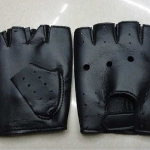 Half Finger Leather Punk Glove Cycling